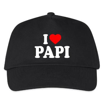 I love papi - Kinder Basecap - Schwarz - Vorne