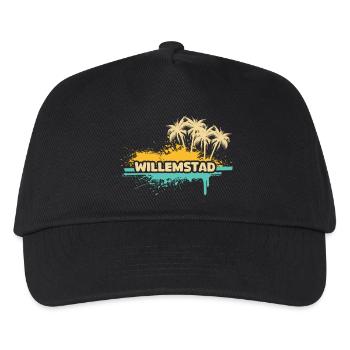 Willemstad als Urlaub - Kinder Basecap - Schwarz - Vorne