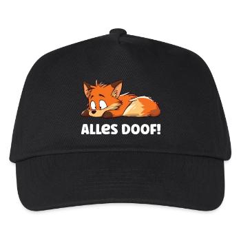 Alles doof - Fuchs - Kinder Basecap - Schwarz - Vorne