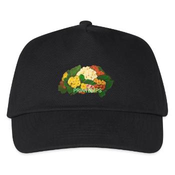 Primelmalerei, Romantische Frühlingsblumen - Kinder Basecap - Schwarz - Vorne