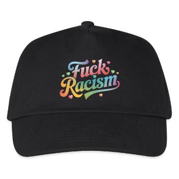 Anti Rassismus Gegen Nazis - Kinder Basecap - Schwarz - Vorne