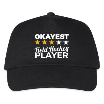 Joueur de hockey moyen - Casquette de baseball Enfant - noir - Devant
