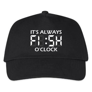 It's always fishing time - Kids’ Baseball Cap - black - Front