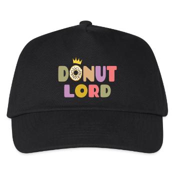 Donut Lord – Gourmet und lustiges Design - Kinder Basecap - Schwarz - Vorne