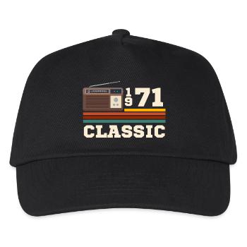 Jubiläum 1971 Retro-Klassiker - Kinder Basecap - Schwarz - Vorne