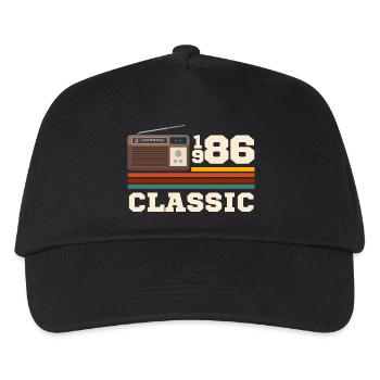 Jubiläum 1986 Retro Klassiker - Kinder Basecap - Schwarz - Vorne