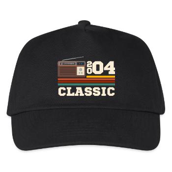 Jubiläum 2004 Retro Klassiker - Kinder Basecap - Schwarz - Vorne