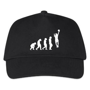 Basketballspieler Evolution Basketball - Kinder Basecap - Schwarz - Vorne