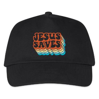 Jesus Saves - Kids’ Baseball Cap - black - Front