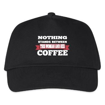 This Woman Loves Her Coffee - Kids’ Baseball Cap - black - Front