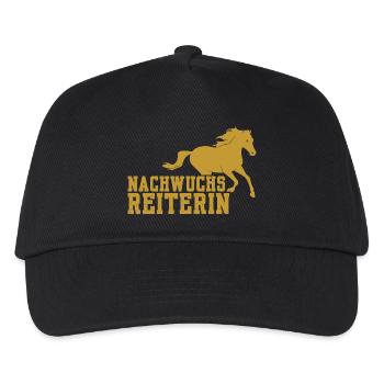 Pferdemädchen Spruch Geschenk Geschenkidee Hobby - Kinder Basecap - Schwarz - Vorne