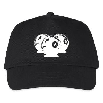 Dessin de boules de billard - Casquette de baseball Enfant - noir - Devant