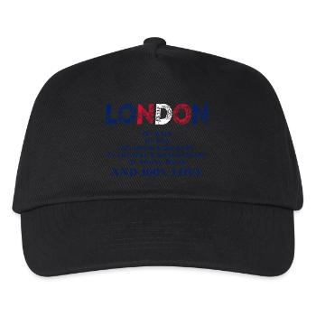 London Geschenkidee England United Kingdom witzig - Kinder Basecap - Schwarz - Vorne
