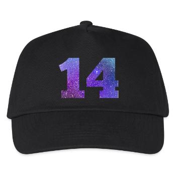Galaxie Nummer 14 - Kinder Basecap - Schwarz - Vorne