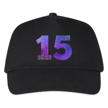 Galaxie Nummer 15 - Kinder Basecap - Schwarz - Vorne