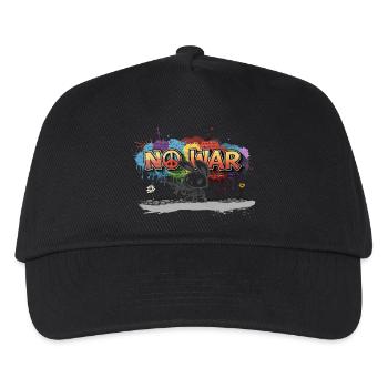 Kein Krieg - Kinder Basecap - Schwarz - Vorne