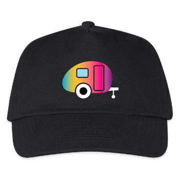 Caravan Caravan Gradient Camping Camper Fan - Kids’ Baseball Cap - black - Front