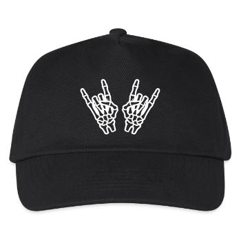 Hand Skirt Skeleton - Kids’ Baseball Cap - black - Front