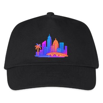 Skyline Ville Ville - Casquette de baseball Enfant - noir - Devant