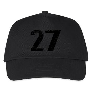 27 Number Jersey - Kids’ Baseball Cap - black - Front