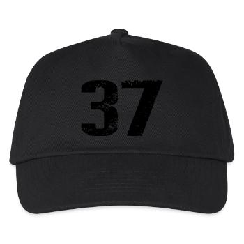 37 Number Jersey - Kids’ Baseball Cap - black - Front