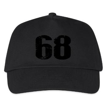 68 Number Jersey - Kids’ Baseball Cap - black - Front