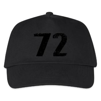 72 Number Jersey - Kids’ Baseball Cap - black - Front