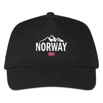 Norway - Norge - Norwegen - Flagge - Skandinavien - Kinder Basecap - Schwarz - Vorne