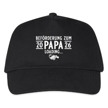 Papa 2026 loading - Expectant father - Kids’ Baseball Cap - black - Front