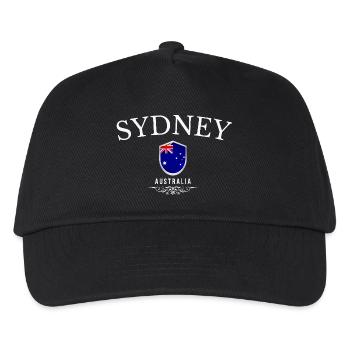 Sydney, Australie, design élégant et minimaliste - Casquette de baseball Enfant - noir - Devant