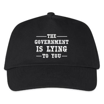 The Government is lying to you - Kids’ Baseball Cap - black - Front