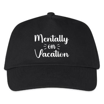 Mentally on vacattion - Kids’ Baseball Cap - black - Front