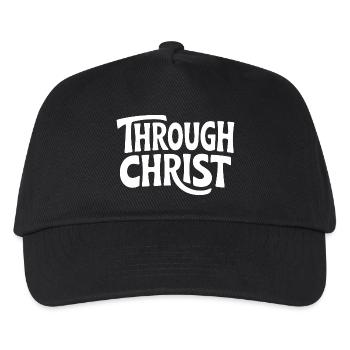 Trough Christ Jesus Christen Glaube - Kinder Basecap - Schwarz - Vorne