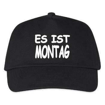 Monday - Kids’ Baseball Cap - black - Front