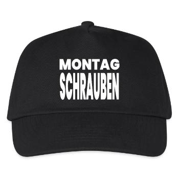Schrauben - Kinder Basecap - Schwarz - Vorne