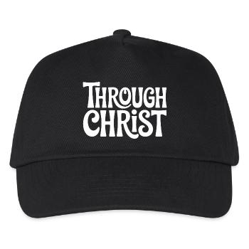 Trough Christ Jesus Christen Glaube - Kinder Basecap - Schwarz - Vorne