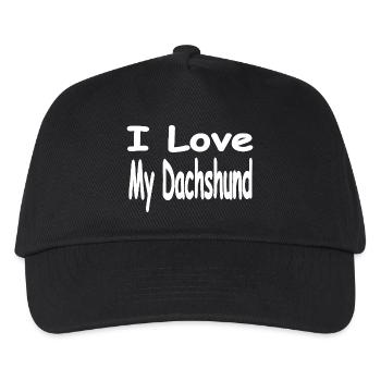 Dackel - Kinder Basecap - Schwarz - Vorne