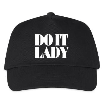 do it lady - weiß - Kinder Basecap - Schwarz - Vorne