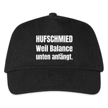 Farrier Balance Typography - Kids’ Baseball Cap - black - Front