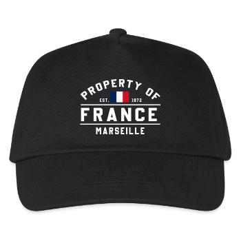 Immobilien in Frankreich Marseille est 1872 - Kinder Basecap - Schwarz - Vorne