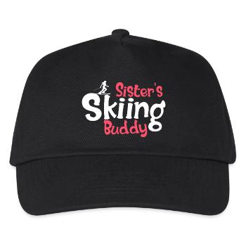Funny Ski Lovers Graphic for Sisters - Kids’ Baseball Cap - black - Front
