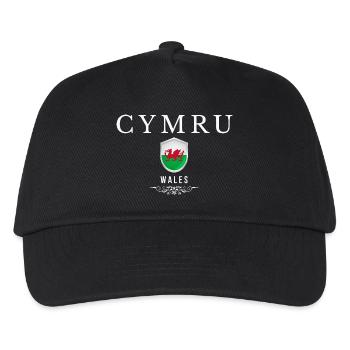 Walisischer Stolz, ich liebe Wales - Kinder Basecap - Schwarz - Vorne