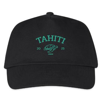 Tahiti - Turtle - French Polynesia - Schildkröte - Kinder Basecap - Schwarz - Vorne