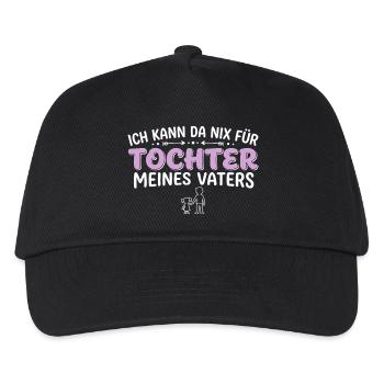 Ich Kann Da Nix Für, Ich Bin Die Tochter - Kinder Basecap - Schwarz - Vorne