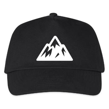 Berge Symbol - Kinder Basecap - Schwarz - Vorne