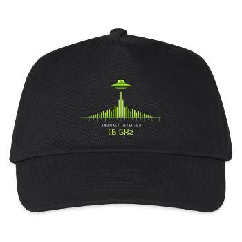 Anomalie entdeckt: UAP UFO Signal bei 1.6 GHz - Kinder Basecap - Schwarz - Vorne