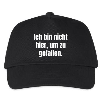 I'm not here to please - Kids’ Baseball Cap - black - Front
