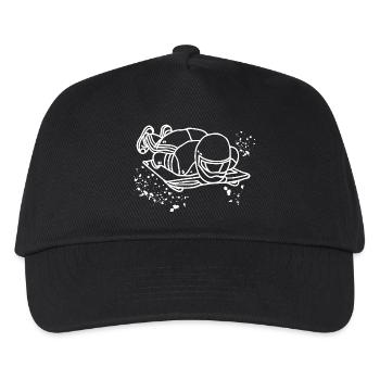 Skeleton Bobsleigh Winter Sports Sled - Kids’ Baseball Cap - black - Front