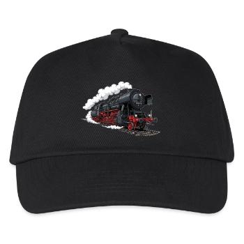 Dampf-Lokomotive 52 8154 - Kinder Basecap - Schwarz - Vorne