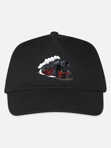 Dampf-Lokomotive 52 8154 - Kinder Basecap - Schwarz